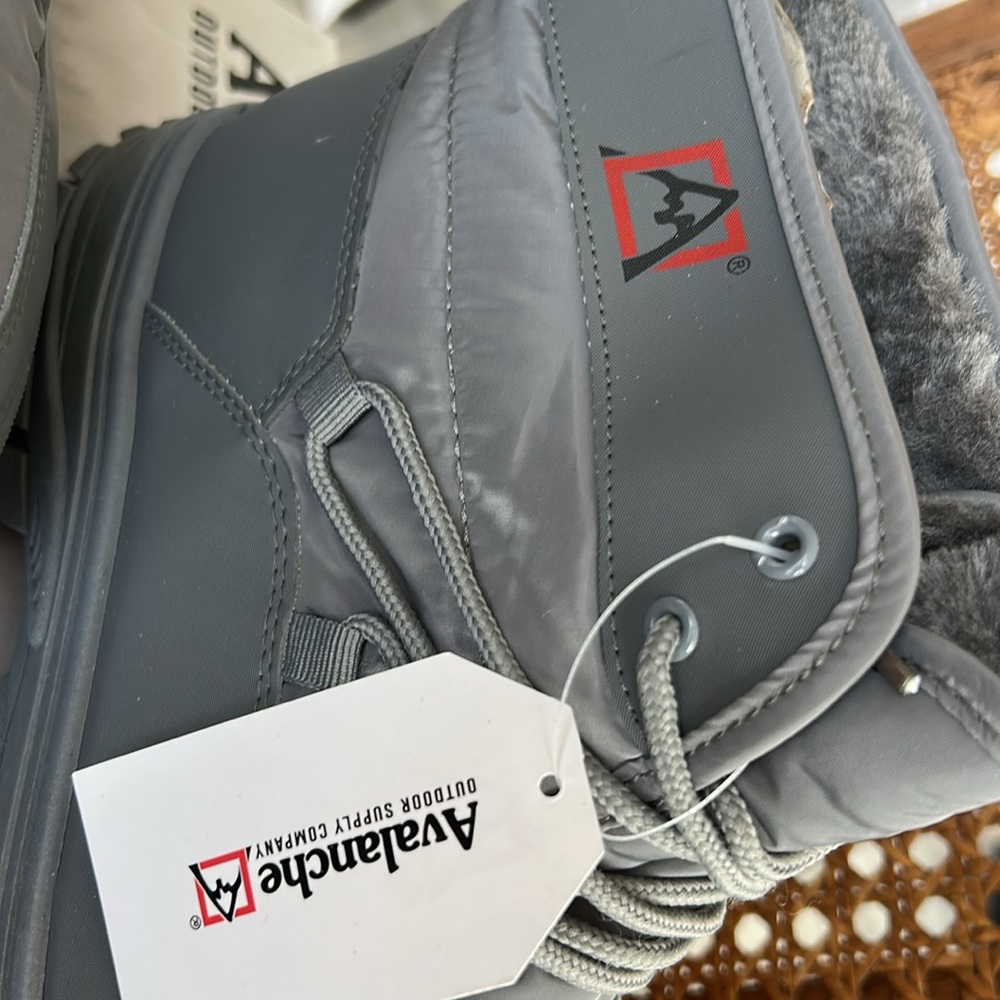 Avalanche Hiking Boots Grey Himalaya Lace Up Comfort Sherpa Lined Women’s 11 New - Picture 11 of 11